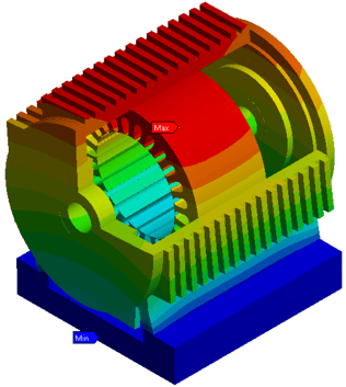 Mechanical Small Deformation Distribution in Electric Machines Due to Electromagnetic Forces